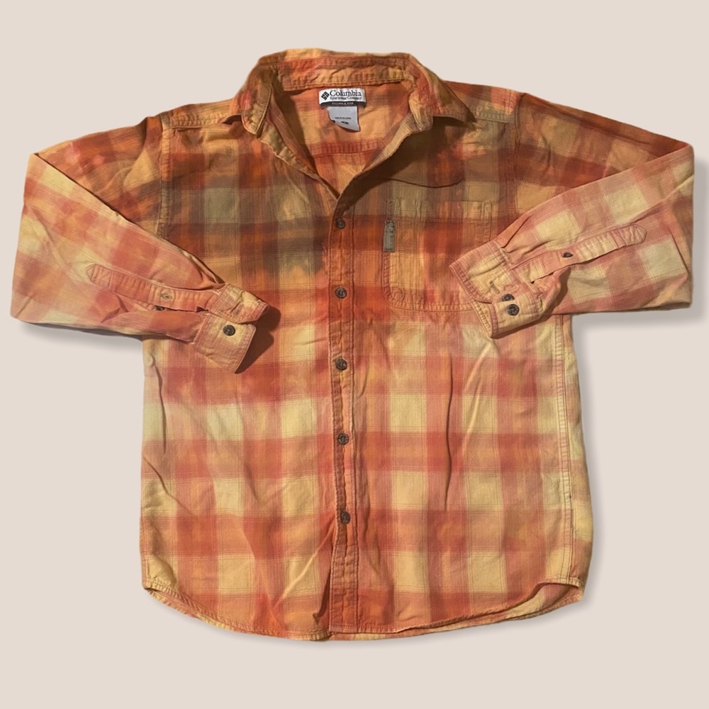 COLUMBIA Distressed flannel button shirt 
Small